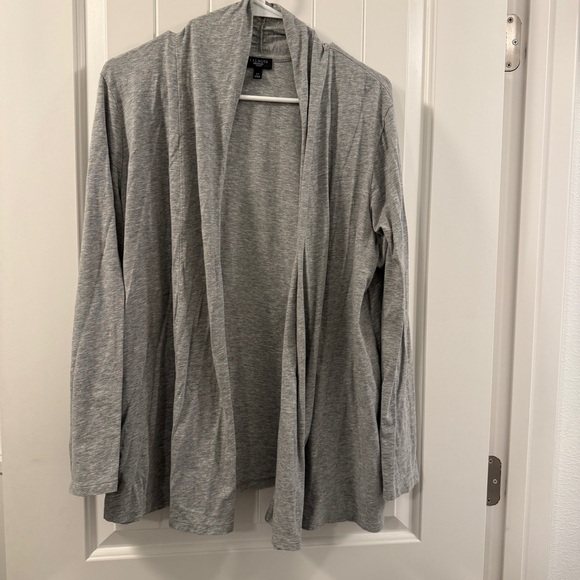 Talbots Sweaters - Talbots Gray Lightweight Stretch Open Cardigan Women’s 2X